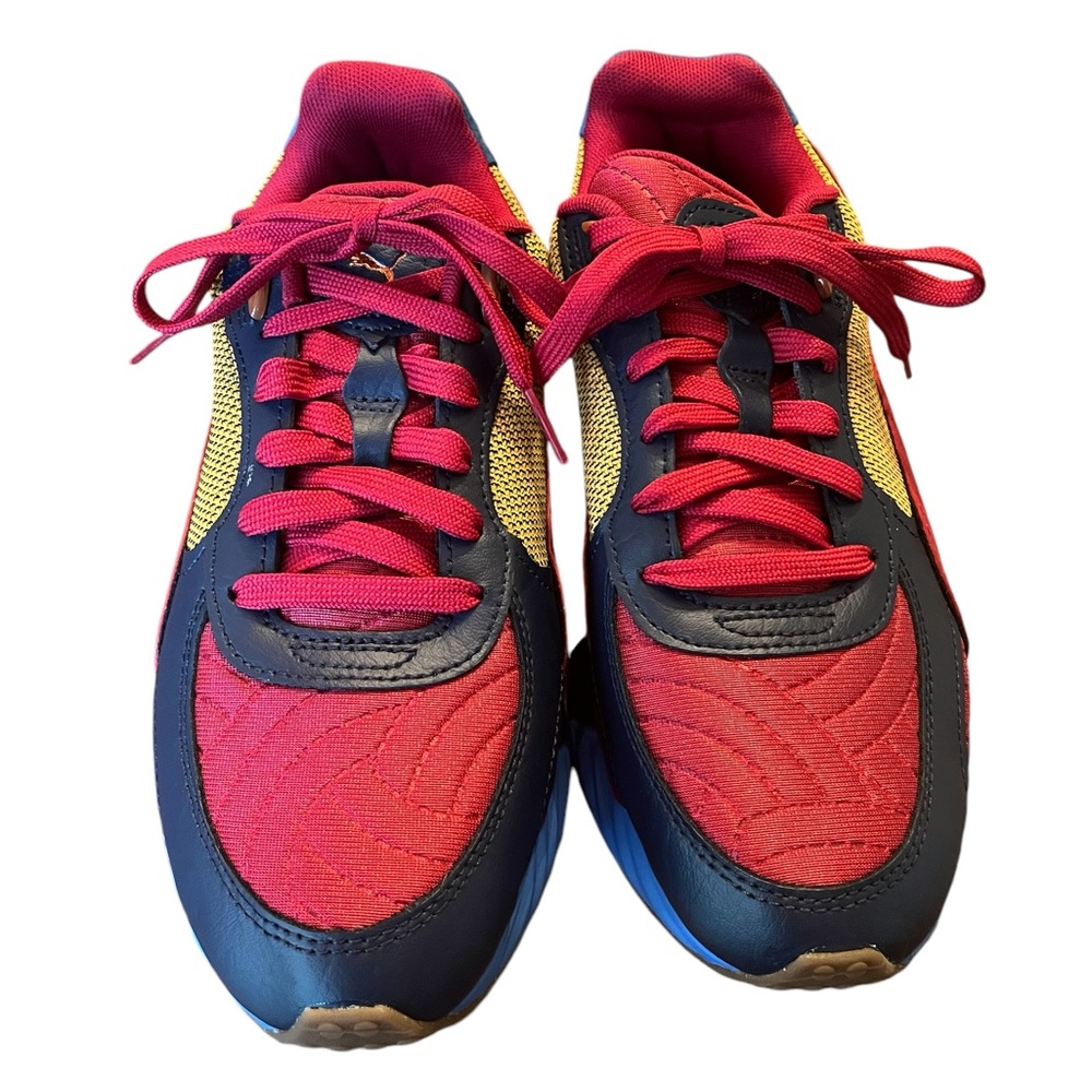Puma Tennis Shoes in Navy, Mustard, and Deep Red in Unisex Size 7. - Picture 7 of 13